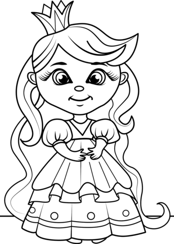 Baby Princess Coloring Page